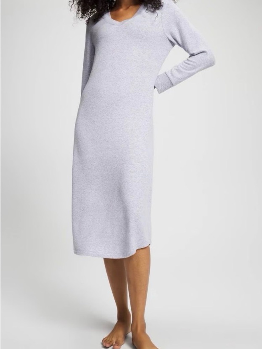 New! Soma cozyluxe Long Sleeve Midi Sleepshirt size medium